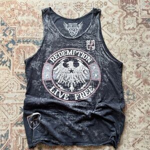 Black and White Graphic Tank Top with Wide Straps
